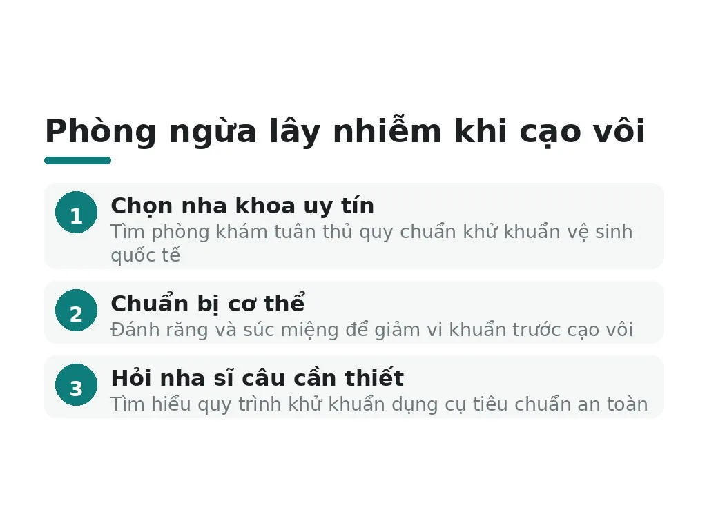 Cách phòng ngừa lây nhiễm khi cạo vôi