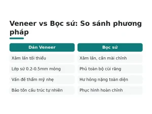 Veneer vs Bọc sứ: So sánh phương pháp