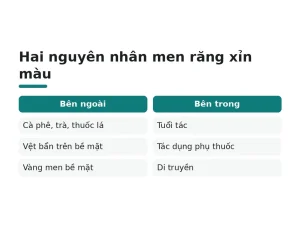 Hai nguyên nhân men răng xỉn màu