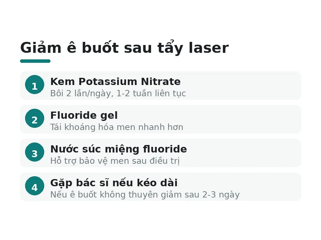 Ê buốt sau tẩy laser do đâu và giảm bằng cách nào?