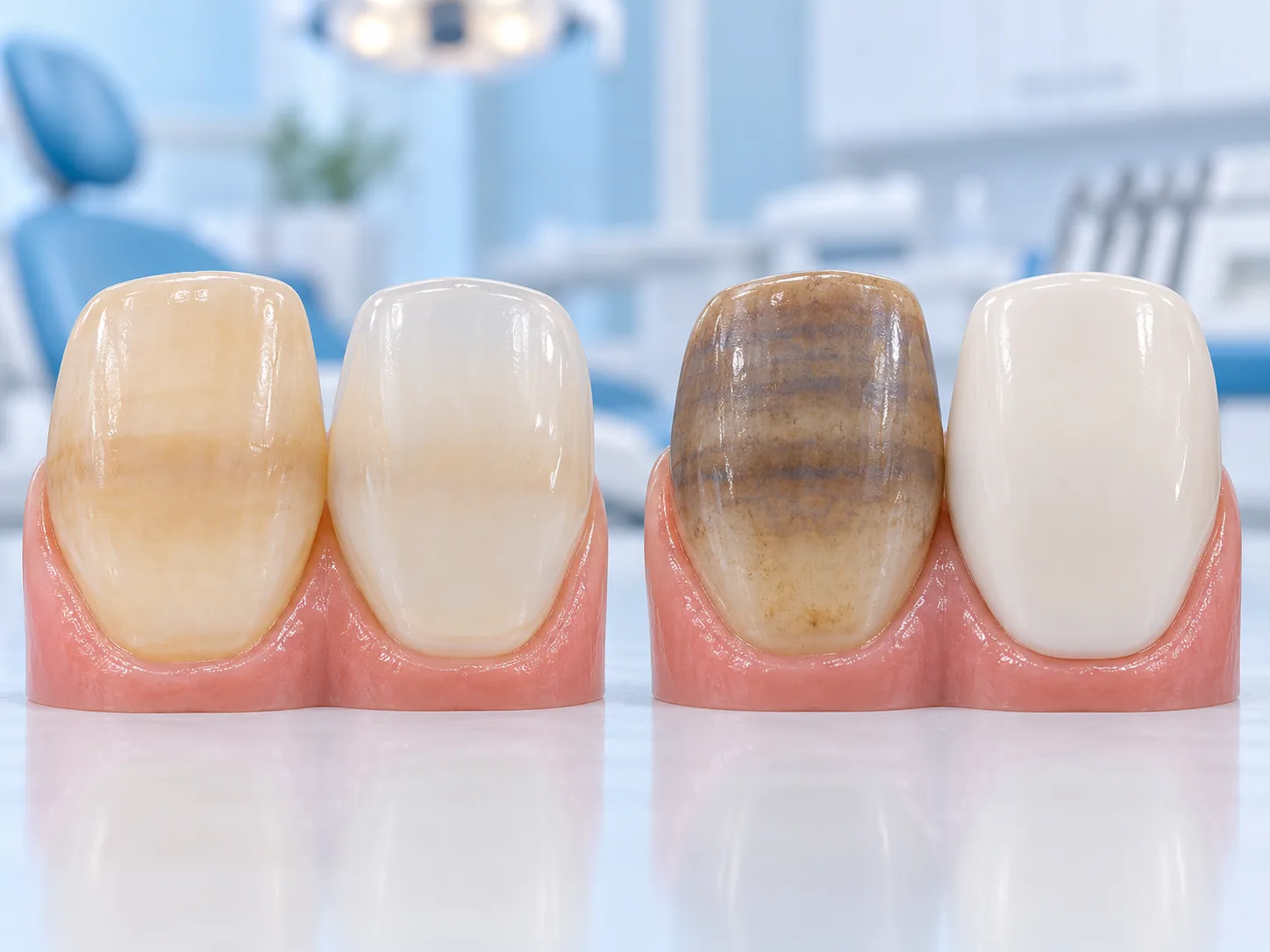 Veneer che màu răng nhiễm Tetracycline nhẹ và nặng khác nhau ra sao?