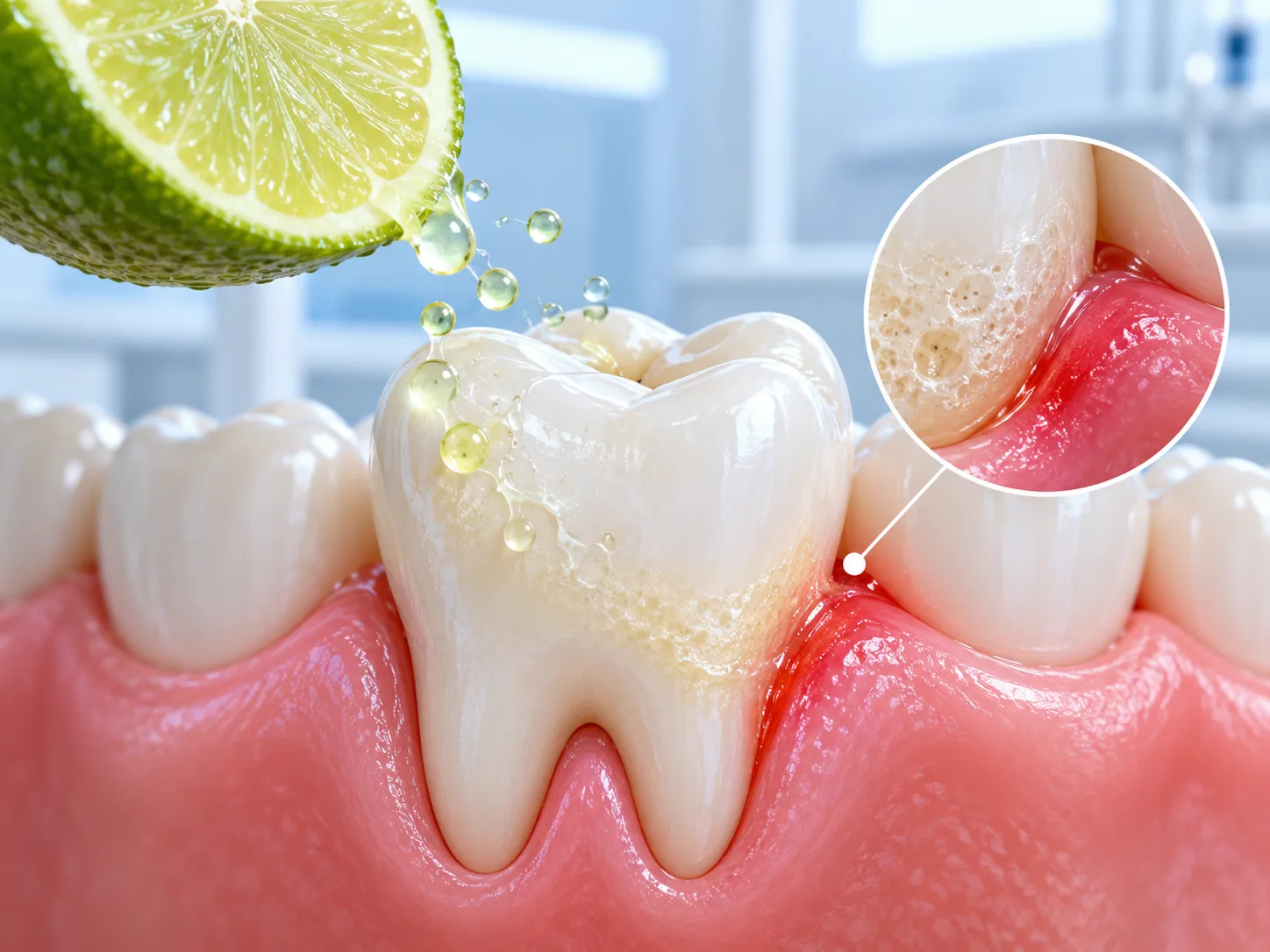 Axit trong chanh làm men răng và nướu bị ảnh hưởng như thế nào?