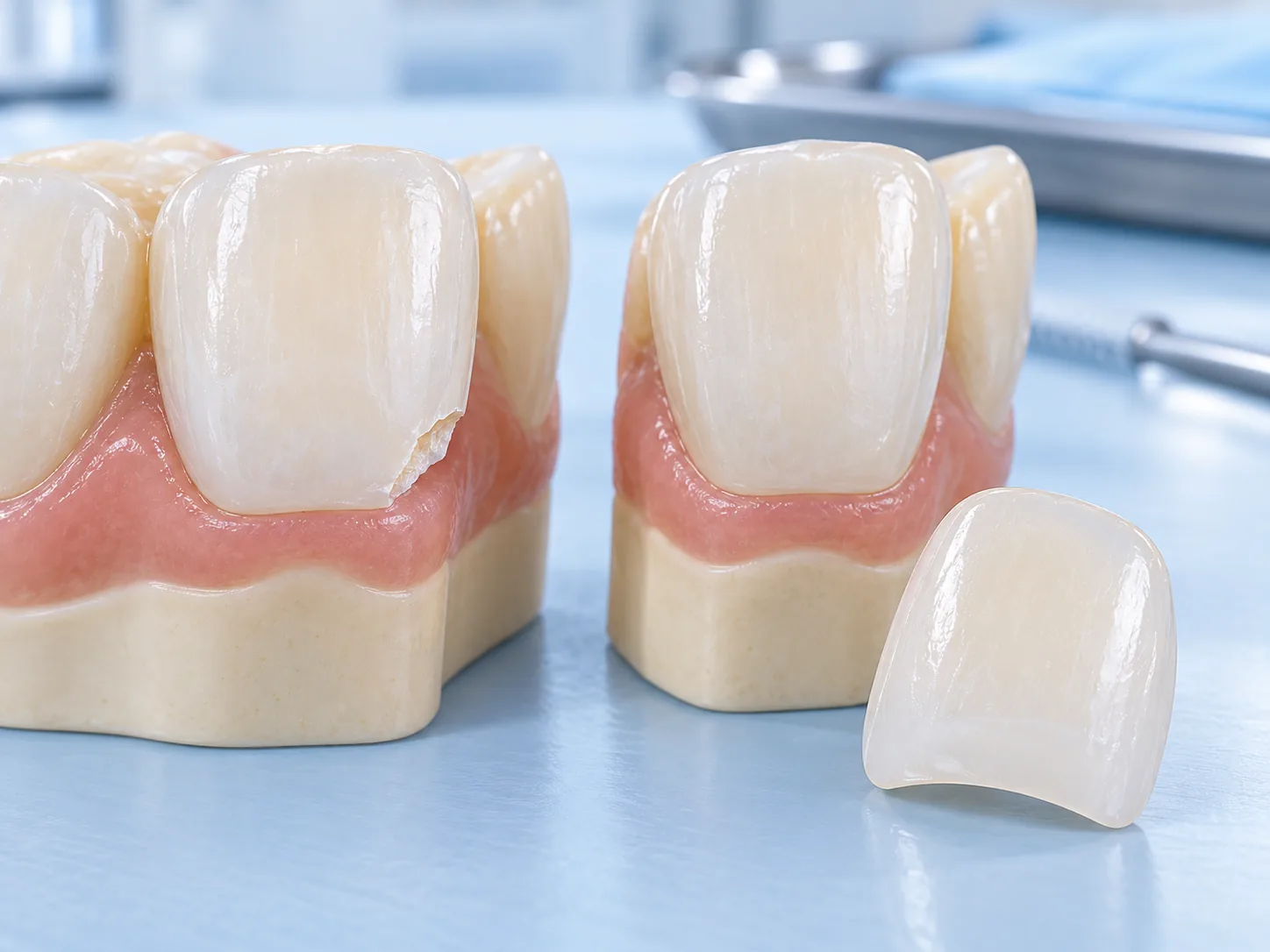Mẻ nhỏ có cần thay mặt dán sứ Veneer không?