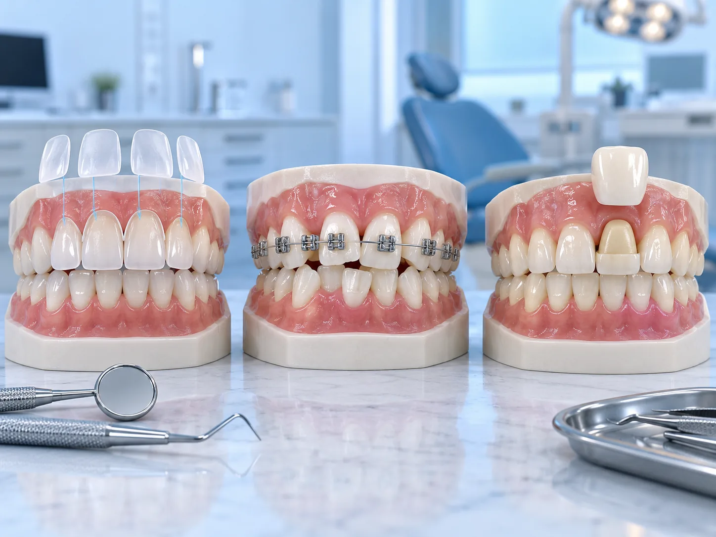 Dán veneer cho răng khểnh khác gì niềng răng hoặc bọc sứ?