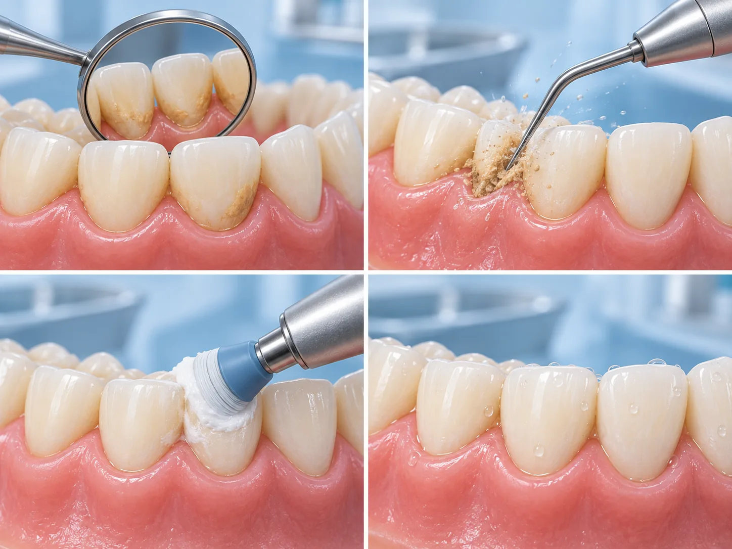 Quy trình cạo vôi răng gồm những bước nào?