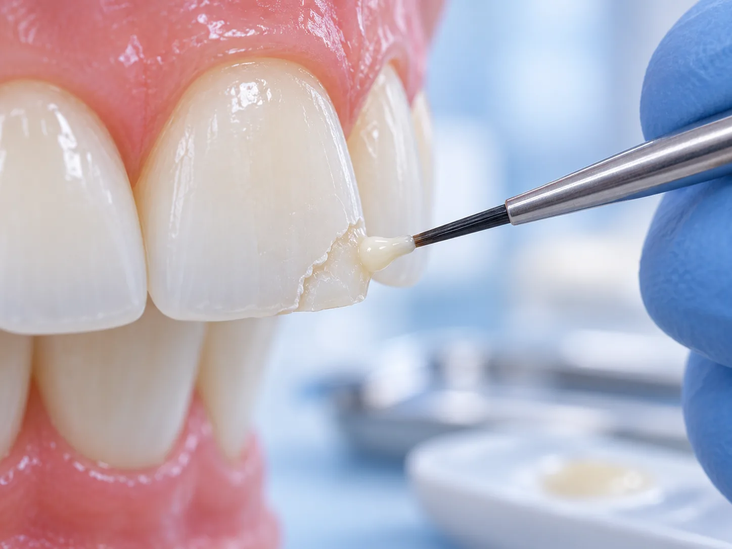 Mặt dán sứ Veneer bị mẻ có trám lại được không?